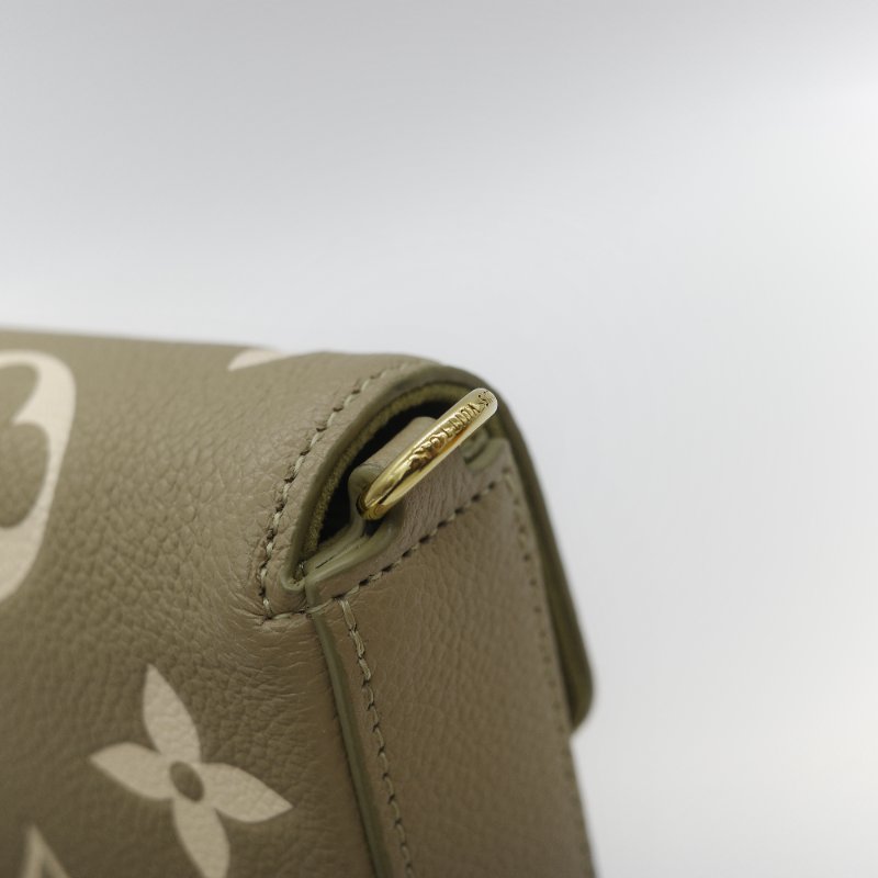 Louis Vuitton 路易威登 三合一 卡其綠 牛皮 花紋 鏈條錢包 斜挎包 單肩包-13