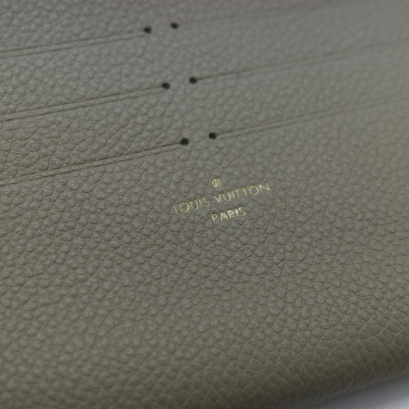 Louis Vuitton 路易威登 三合一 卡其綠 牛皮 花紋 鏈條錢包 斜挎包 單肩包-25