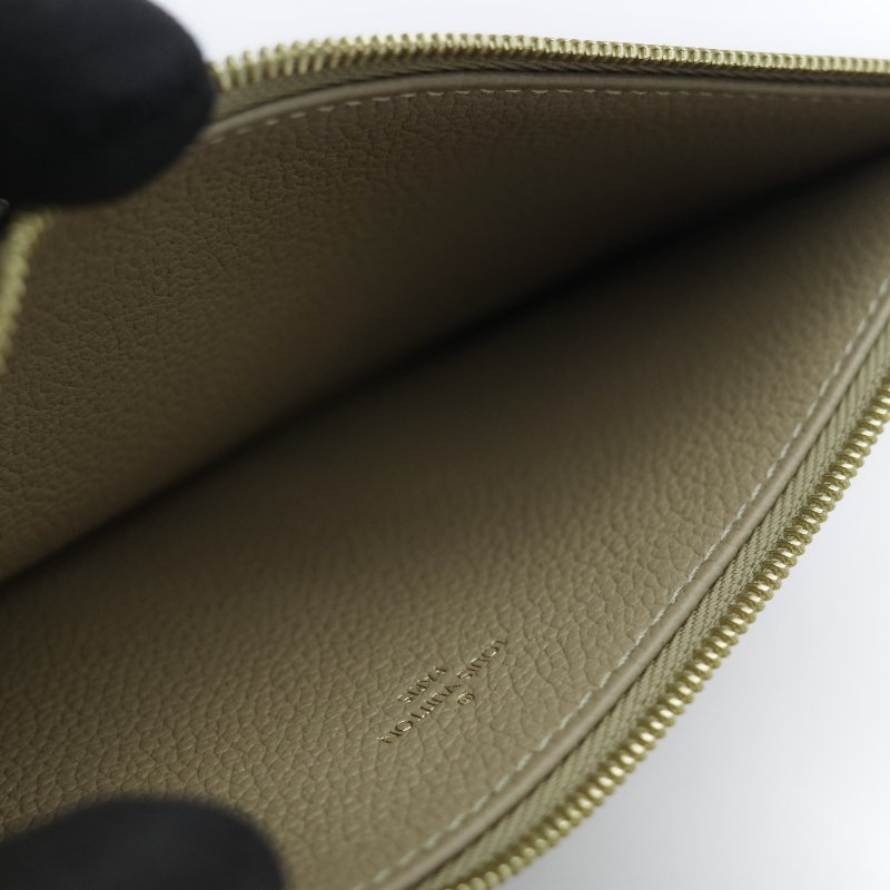 Louis Vuitton 路易威登 三合一 卡其綠 牛皮 花紋 鏈條錢包 斜挎包 單肩包-30