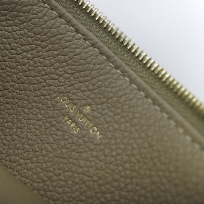 Louis Vuitton 路易威登 三合一 卡其綠 牛皮 花紋 鏈條錢包 斜挎包 單肩包-31