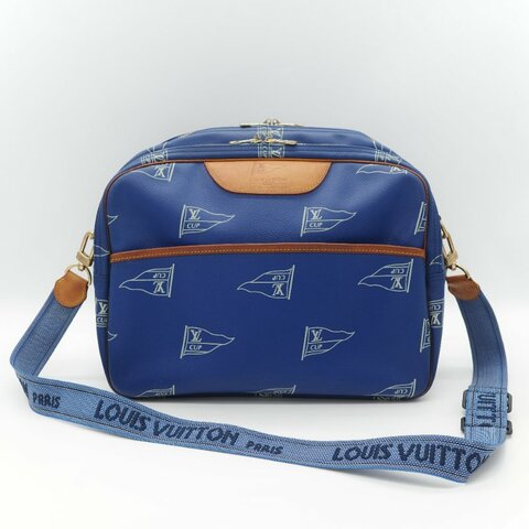 Louis Vuitton 路易威登 藍色 帆船印花 相機包 斜挎包