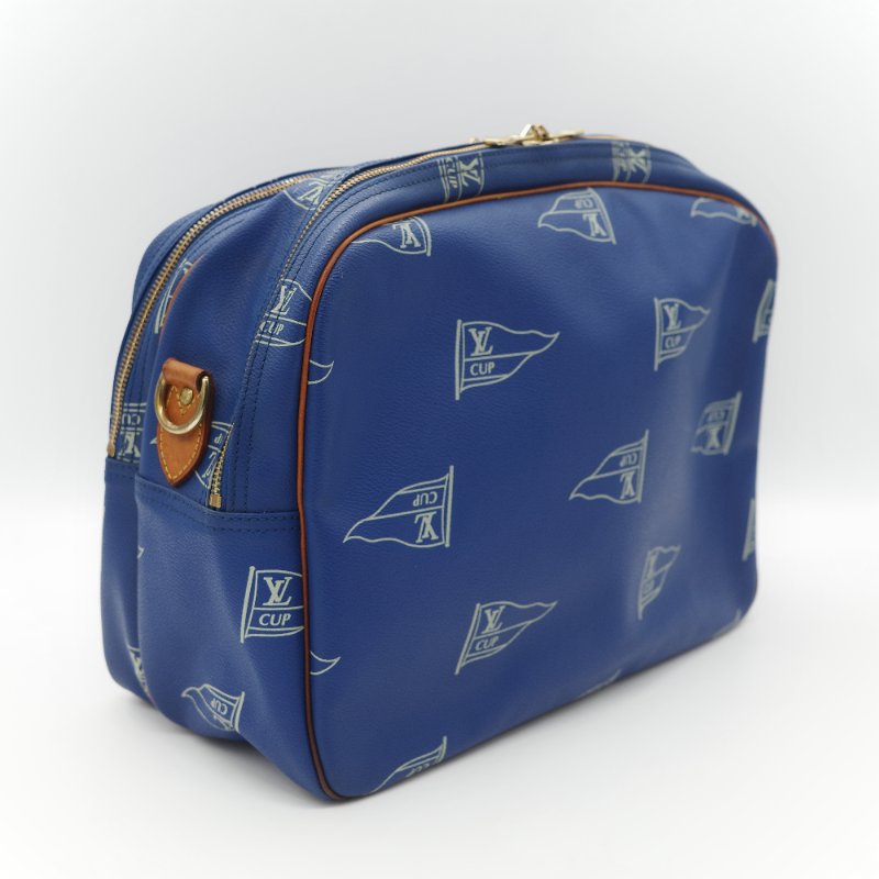 Louis Vuitton 路易威登 藍色 帆船印花 相機包 斜挎包-5