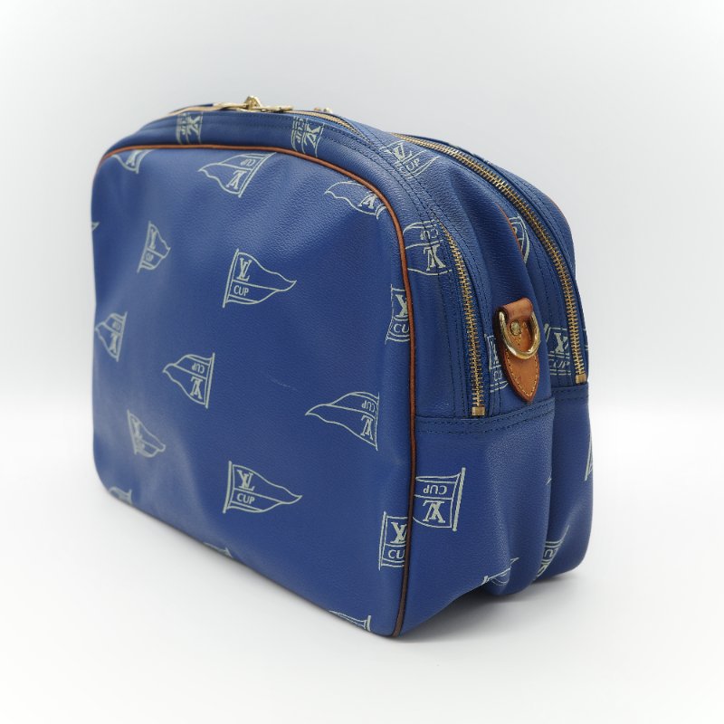 Louis Vuitton 路易威登 藍色 帆船印花 相機包 斜挎包-6