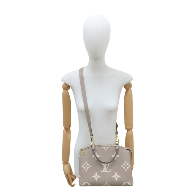 灰色 原花 牛皮 壓紋 Petit Palais 兩用包【LOUIS VUITTON LV 路易威登】 M58914-9