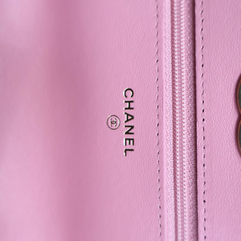 粉色 菱格紋 羊皮 19 WOC 鍊帶 肩背包【CHANEL 香奈兒】 AP0957-6