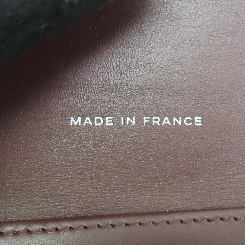 黑色 菱格紋 荔枝牛皮 三折短夾 銀釦【CHANEL 香奈兒】 AP0231-6