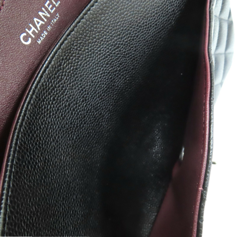 黑色 荔枝紋 牛皮 COCO Jumbo 30 銀釦 肩背包【CHANEL 香奈兒】 A58600-3