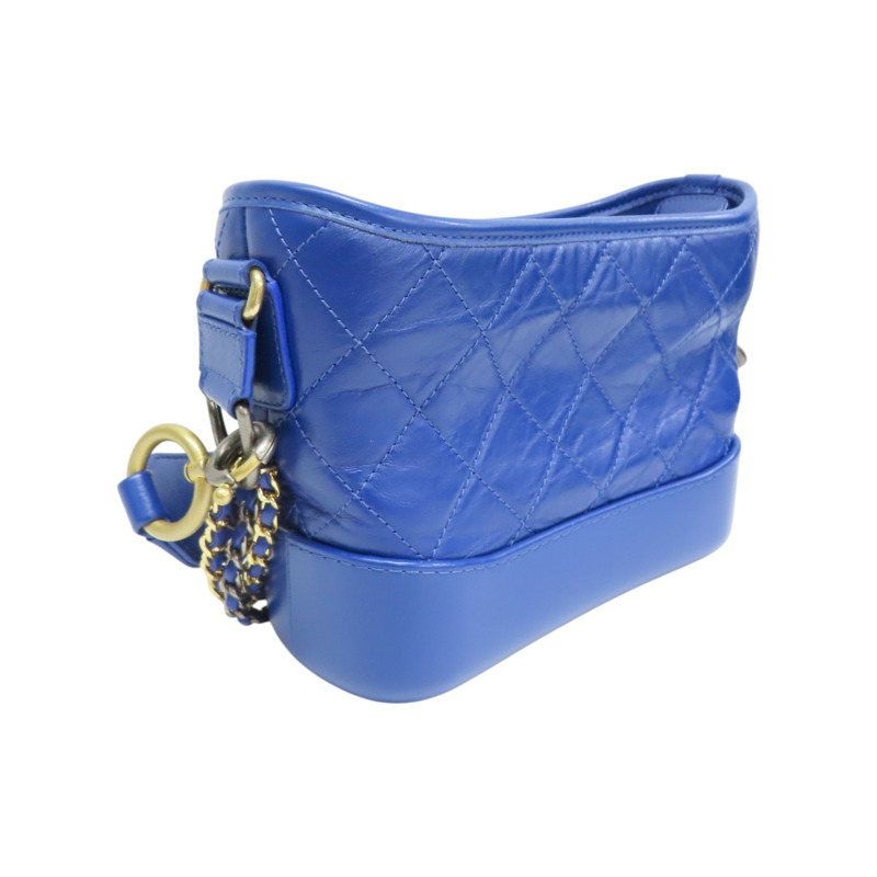 藍色 牛皮 Gabrielle Hobo 流浪包 肩背包【CHANEL 香奈兒】 AS0865-1
