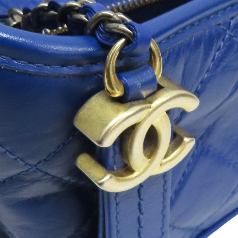 藍色 牛皮 Gabrielle Hobo 流浪包 肩背包【CHANEL 香奈兒】 AS0865-7