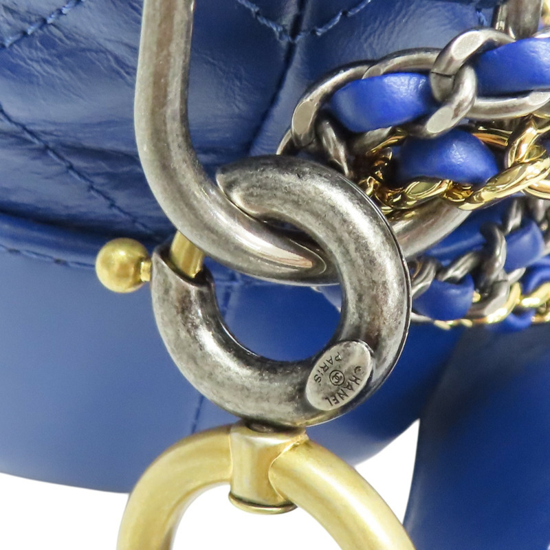 藍色 牛皮 Gabrielle Hobo 流浪包 肩背包【CHANEL 香奈兒】 AS0865-9
