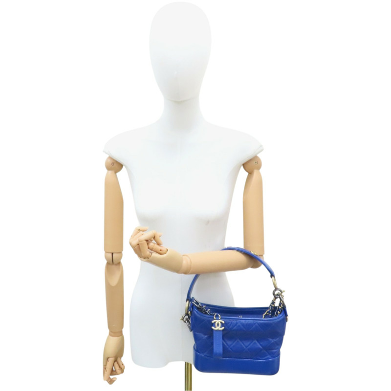 藍色 牛皮 Gabrielle Hobo 流浪包 肩背包【CHANEL 香奈兒】 AS0865-10