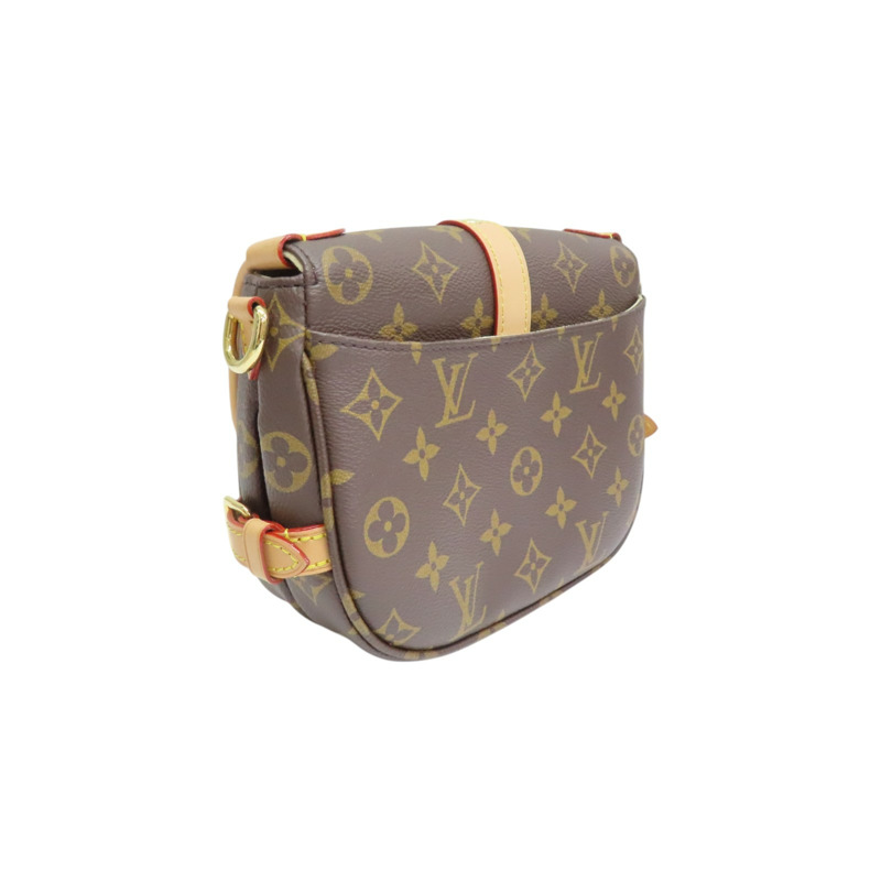 棕色 原花 帆布 Saumur BB 兩用包【LOUIS VUITTON LV 路易威登】 M46740-1