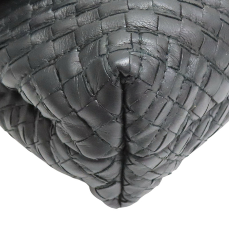 黑色 羊皮編織 Olimpia 肩背包【BOTTEGA VENETA BV 寶緹嘉】 386499-10