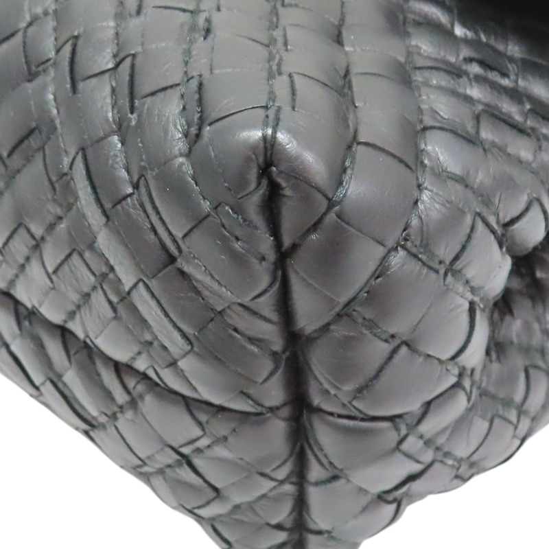黑色 羊皮編織 Olimpia 肩背包【BOTTEGA VENETA BV 寶緹嘉】 386499-11