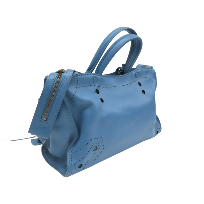 藍色 牛皮 Blackout City 兩用包【BALENCIAGA 巴黎世家】 443516-1