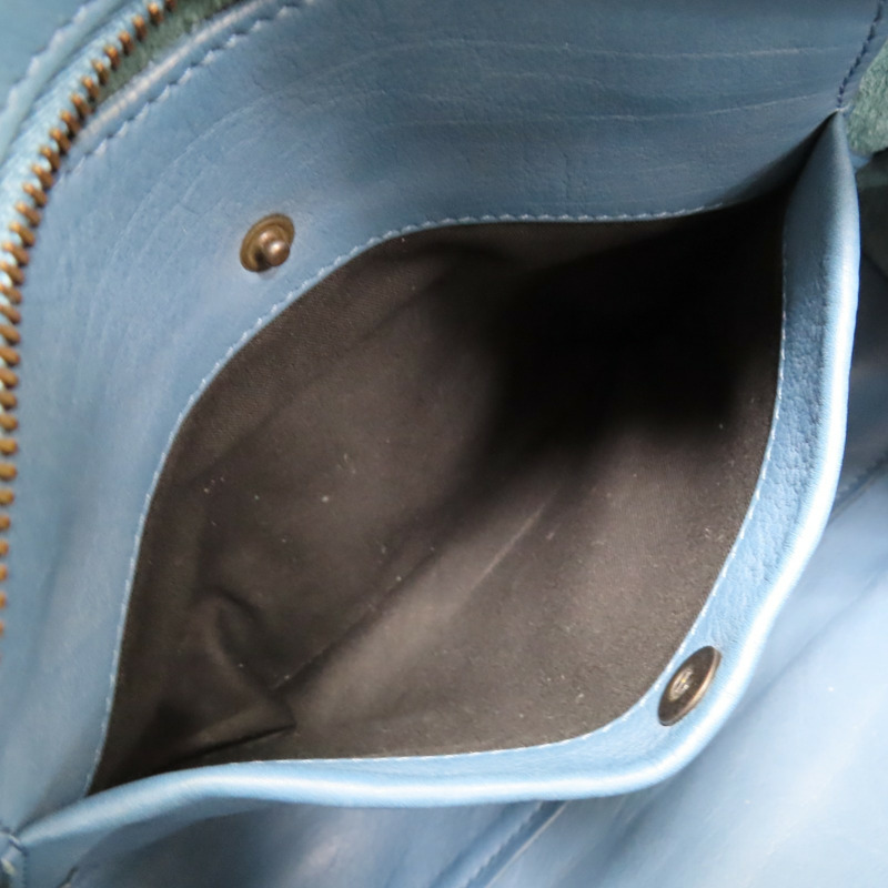 藍色 牛皮 Blackout City 兩用包【BALENCIAGA 巴黎世家】 443516-3