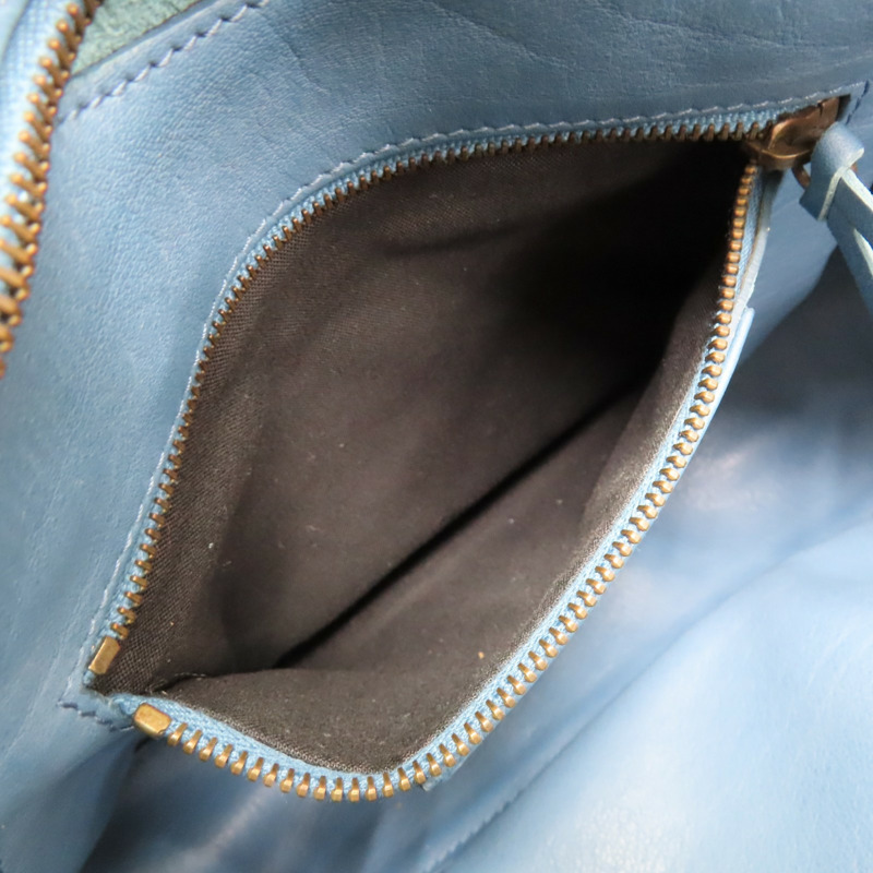 藍色 牛皮 Blackout City 兩用包【BALENCIAGA 巴黎世家】 443516-4