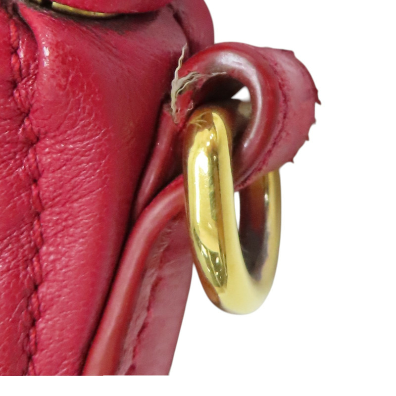 紅色 Matelasse 羊皮 肩背包【MIU MIU 繆繆】-11