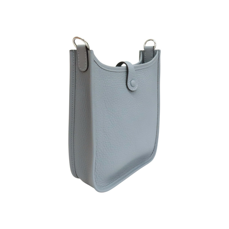 冰川藍 Clemence牛皮 Mini Evelyne 肩背包 K刻【HERMES 愛馬仕】 H069426CC-1