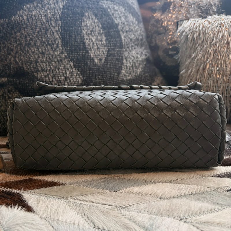 BV 編織翻蓋鏈包 灰色-4