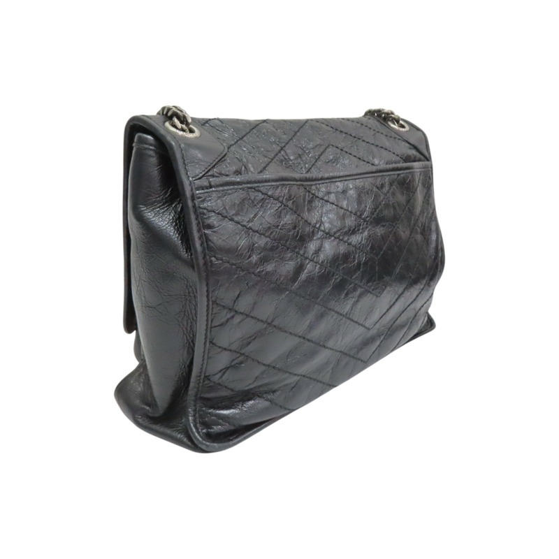 黑色 牛皮 NIKI 郵差包 肩背包【SAINT LAURENT YSL 聖羅蘭】 498883-1