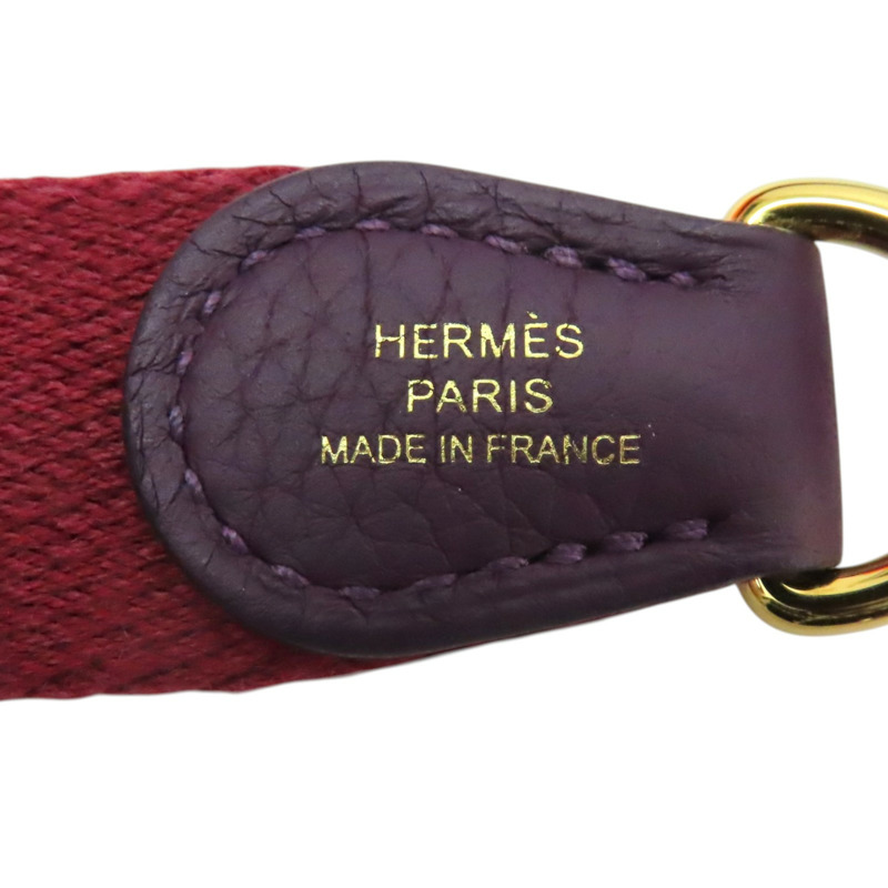 葡萄紫色 Togo牛皮 Mini Evelyne 肩背包 K刻 金釦【HERMES 愛馬仕】 H069426CC-3