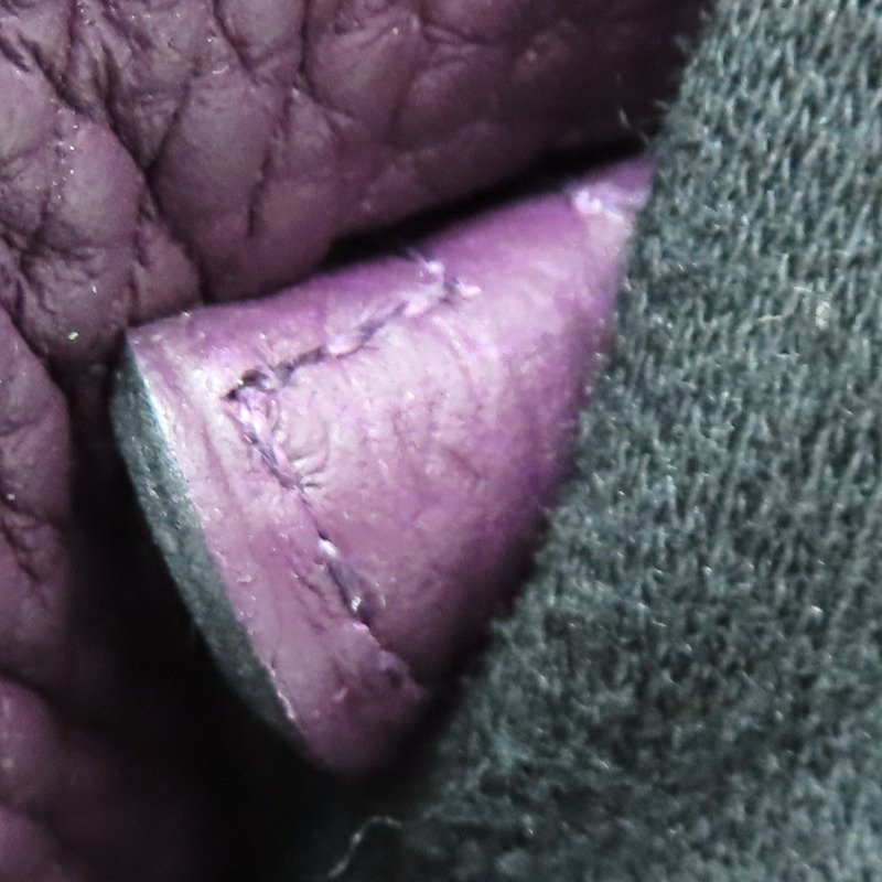 葡萄紫色 Togo牛皮 Mini Evelyne 肩背包 K刻 金釦【HERMES 愛馬仕】 H069426CC-5