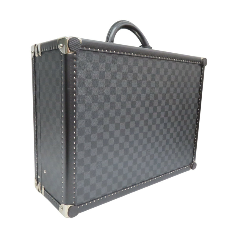 黑色 棋盤格 PVC塗層帆布 Bisten 50 手提 行李箱【LOUIS VUITTON LV 路易威登】 N21366-1