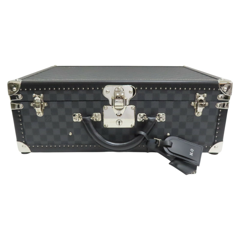 黑色 棋盤格 PVC塗層帆布 Bisten 50 手提 行李箱【LOUIS VUITTON LV 路易威登】 N21366-2