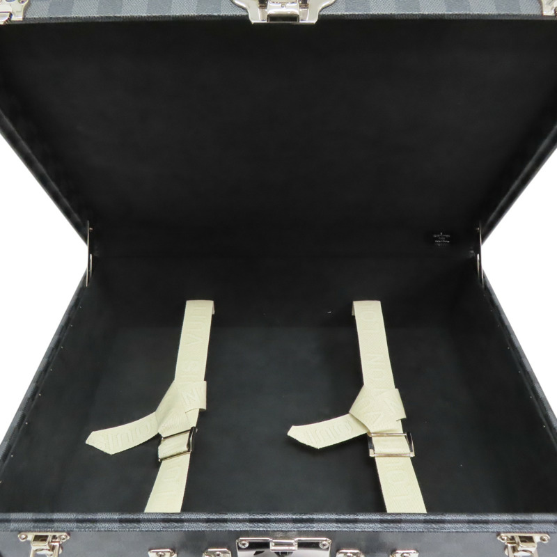 黑色 棋盤格 PVC塗層帆布 Bisten 50 手提 行李箱【LOUIS VUITTON LV 路易威登】 N21366-3