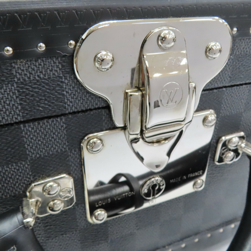 黑色 棋盤格 PVC塗層帆布 Bisten 50 手提 行李箱【LOUIS VUITTON LV 路易威登】 N21366-8