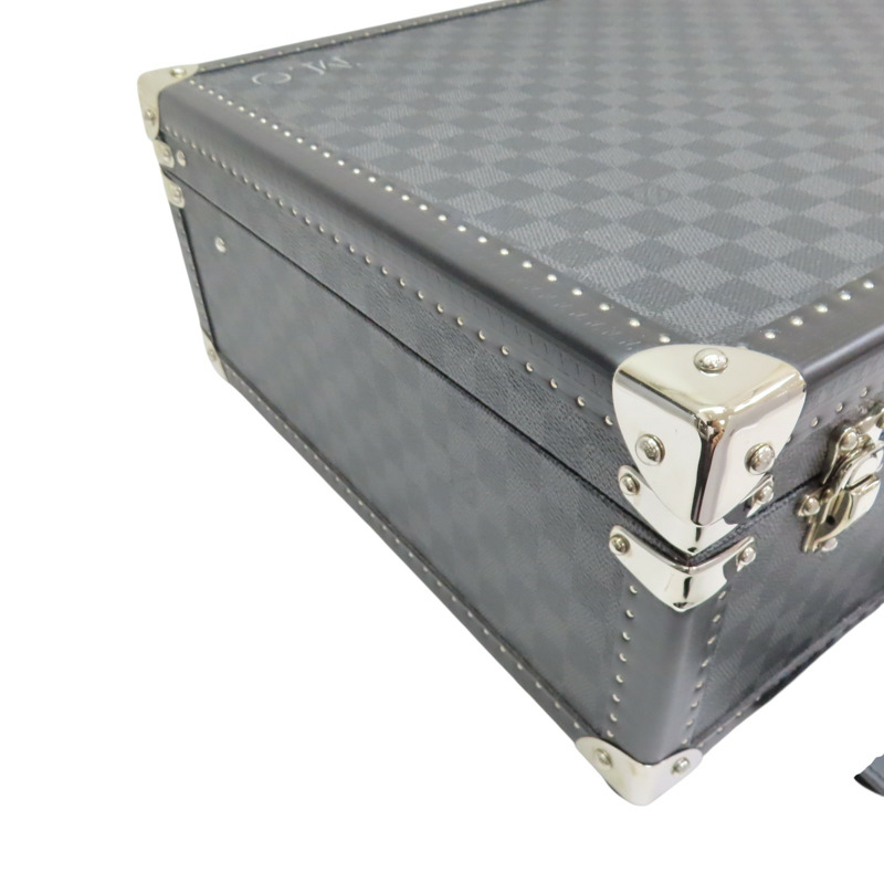 黑色 棋盤格 PVC塗層帆布 Bisten 50 手提 行李箱【LOUIS VUITTON LV 路易威登】 N21366-10