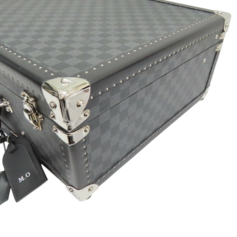 黑色 棋盤格 PVC塗層帆布 Bisten 50 手提 行李箱【LOUIS VUITTON LV 路易威登】 N21366-11