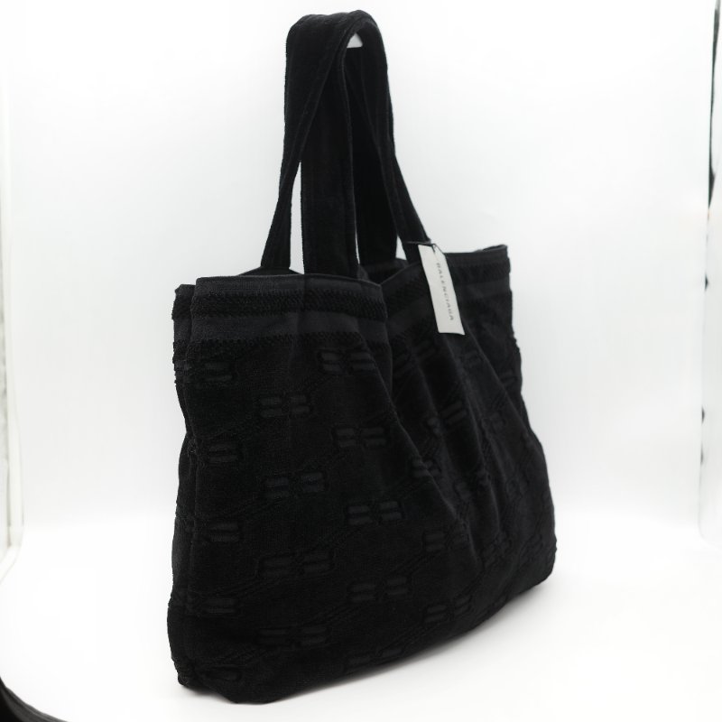 Balenciaga 巴黎世家 黑色滿版 毛巾收納 托特包-1
