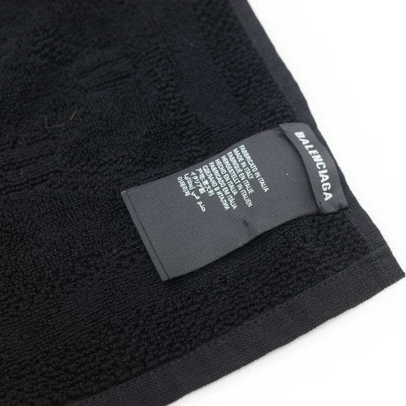 Balenciaga 巴黎世家 黑色滿版 毛巾收納 托特包-9