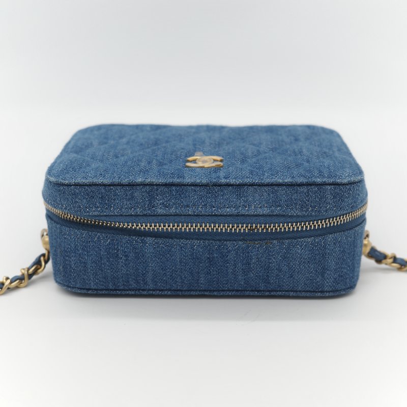 Chanel 香奈兒 牛仔布 金球(調節長短)相機包 斜挎包-7