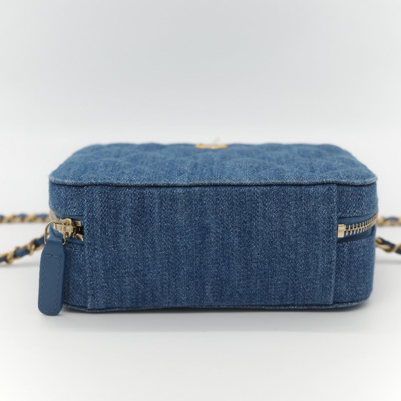 Chanel 香奈兒 牛仔布 金球(調節長短)相機包 斜挎包-8