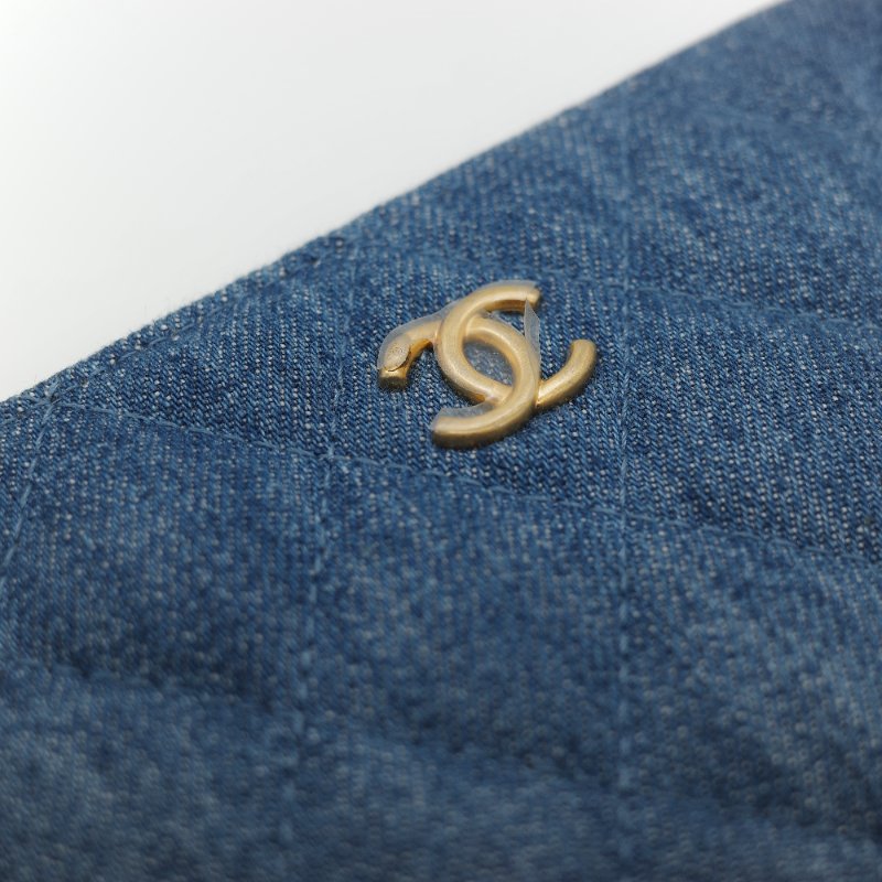 Chanel 香奈兒 牛仔布 金球(調節長短)相機包 斜挎包-9