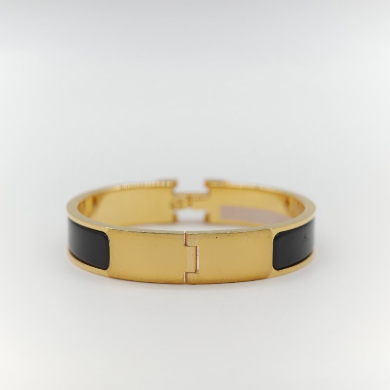 Hermès 愛馬仕 黑色 金色 手鐲-3