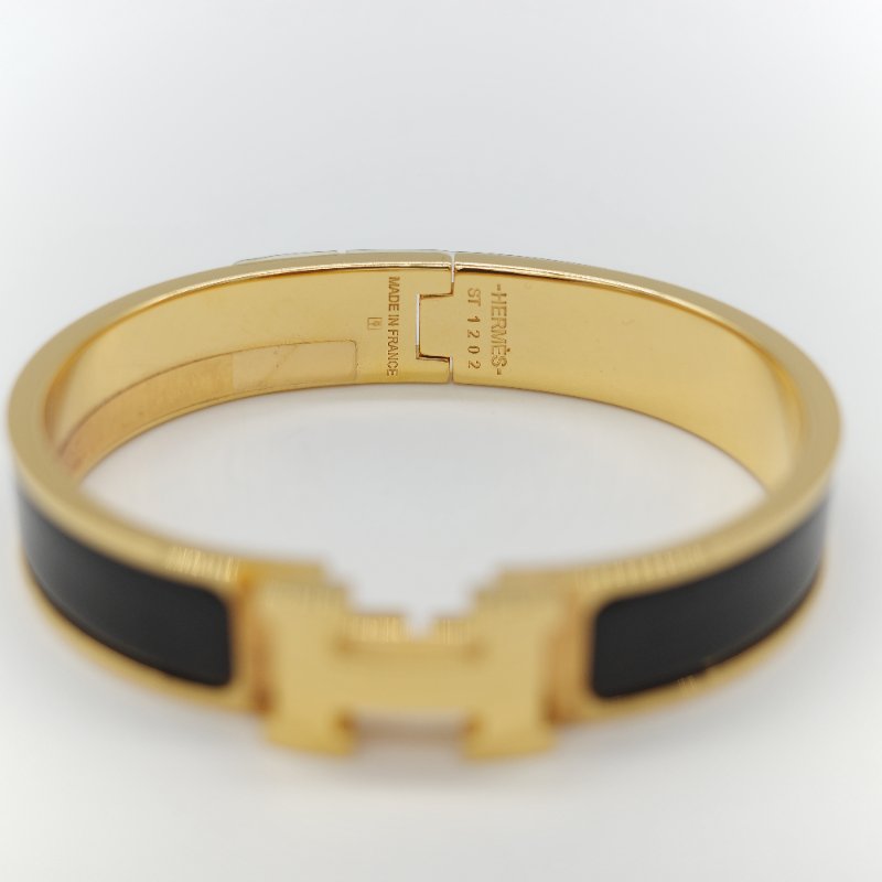 Hermès 愛馬仕 黑色 金色 手鐲-5