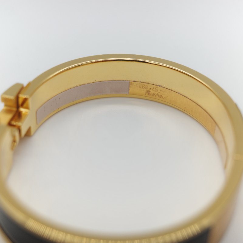 Hermès 愛馬仕 黑色 金色 手鐲-6