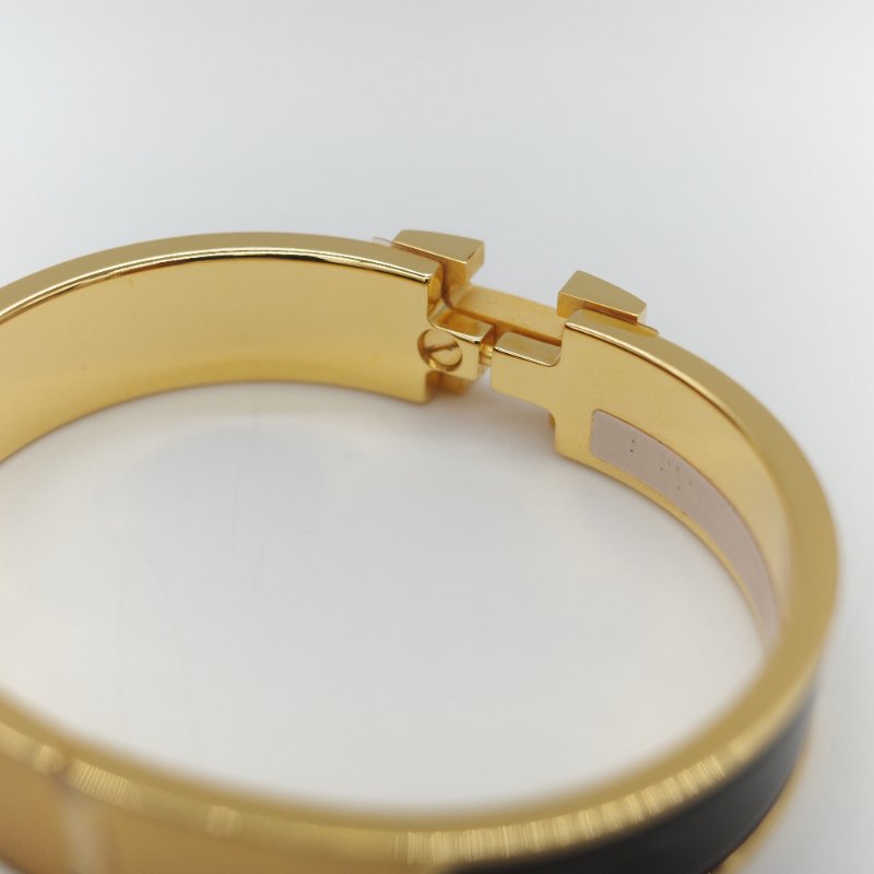 Hermès 愛馬仕 黑色 金色 手鐲-7