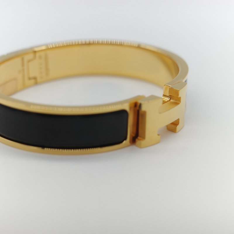 Hermès 愛馬仕 黑色 金色 手鐲-8