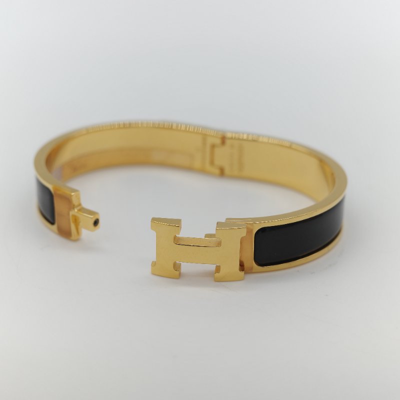 Hermès 愛馬仕 黑色 金色 手鐲-9