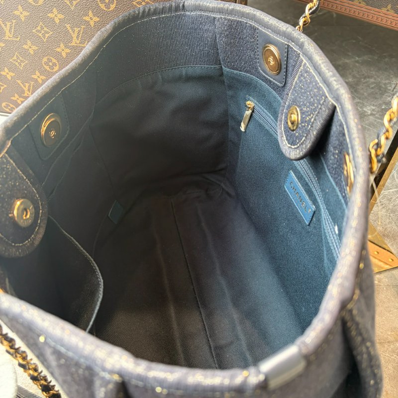 CHANEL 藍色沙灘包 28開-4