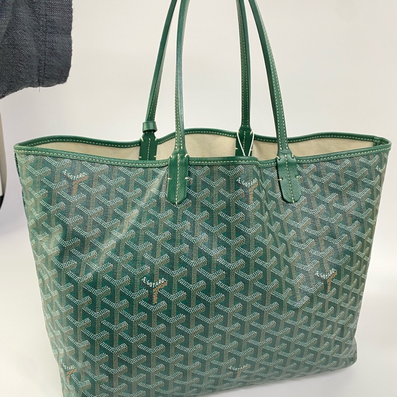 【96%新❤️經典保值！割秒殺價優惠】GOYARD SaintLouis Y字老花滿印 托特包 小號 綠色-3