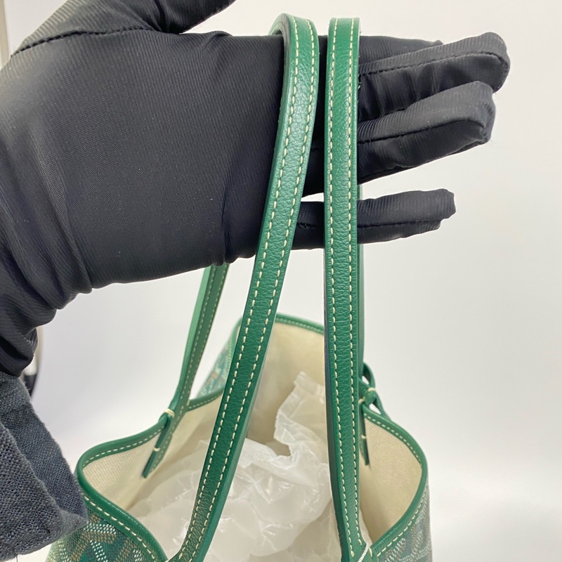 【96%新❤️經典保值！割秒殺價優惠】GOYARD SaintLouis Y字老花滿印 托特包 小號 綠色-5