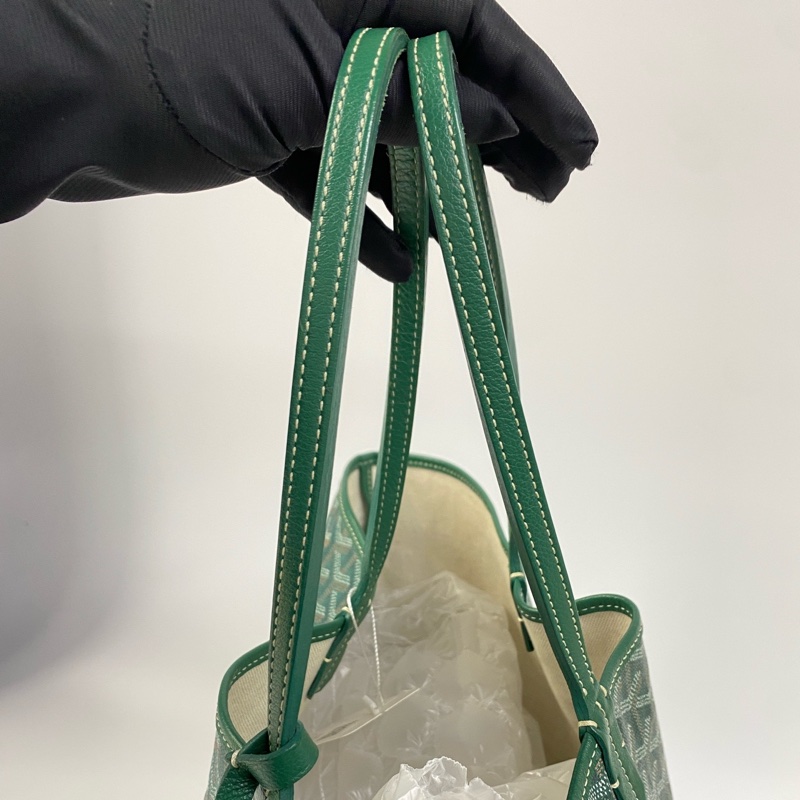 【96%新❤️經典保值！割秒殺價優惠】GOYARD SaintLouis Y字老花滿印 托特包 小號 綠色-6