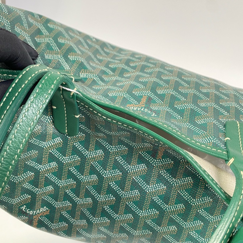 【96%新❤️經典保值！割秒殺價優惠】GOYARD SaintLouis Y字老花滿印 托特包 小號 綠色-8