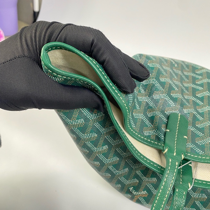 【96%新❤️經典保值！割秒殺價優惠】GOYARD SaintLouis Y字老花滿印 托特包 小號 綠色-9